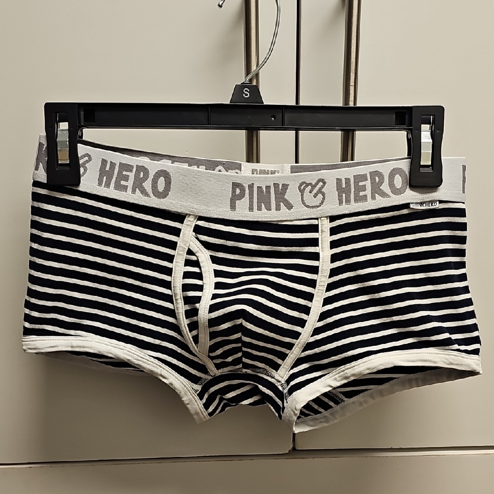 Black and White Boxer Briefs with Elastic Waistband